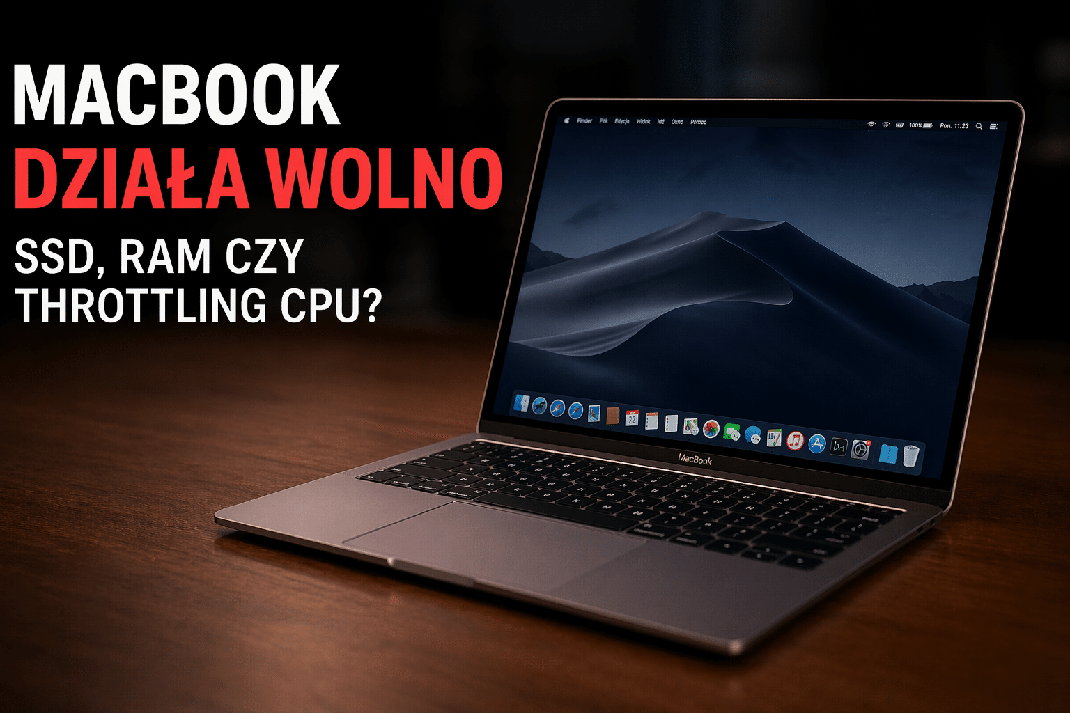 Wolny MacBook analiza SSD RAM CPU diagnostyka